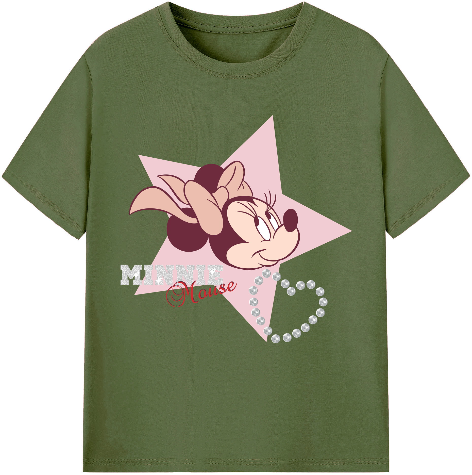 （画像用） ミッキーマウス Mickey Mouse 綿100％半袖Tシャツ（フロントプリント）